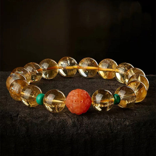 Brave troops natural crystal bracelet