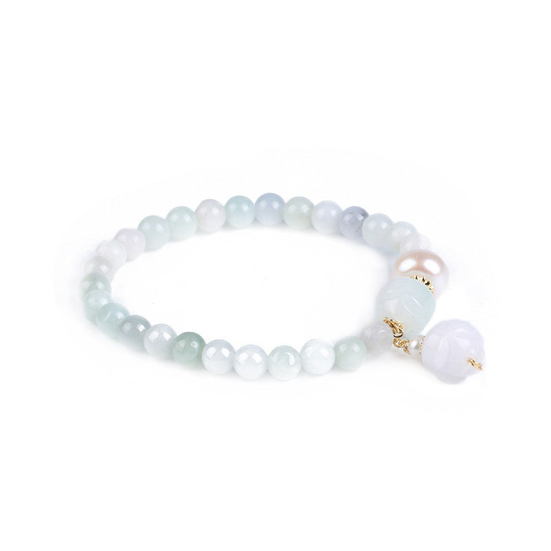 Pulsera de loto de esmeralda