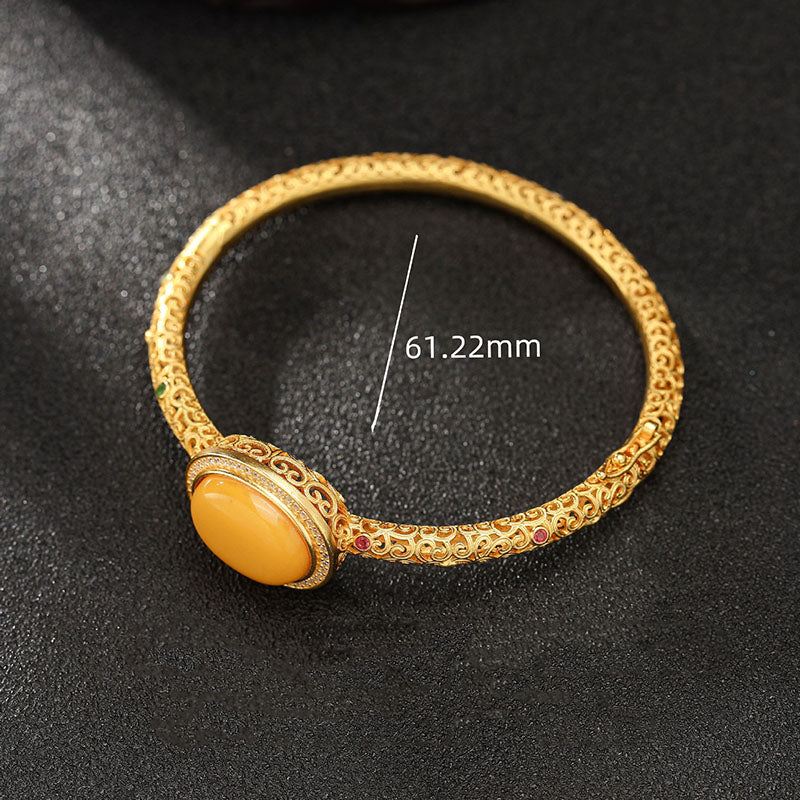 Natural Agate Hollow Bracelet