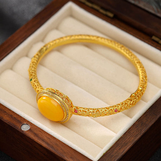 Natural Agate Hollow Bracelet