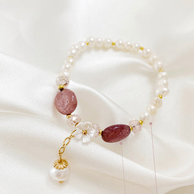 Pulsera de cristal de perlas