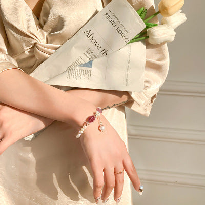 Pulsera de cristal de perlas