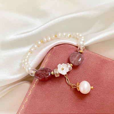 Pulsera de cristal de perlas