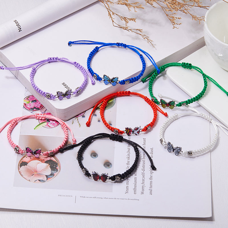 Pulsera de mariposa tejida a mano
