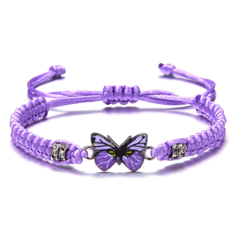Pulsera de mariposa tejida a mano