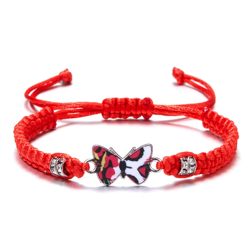 Pulsera de mariposa tejida a mano