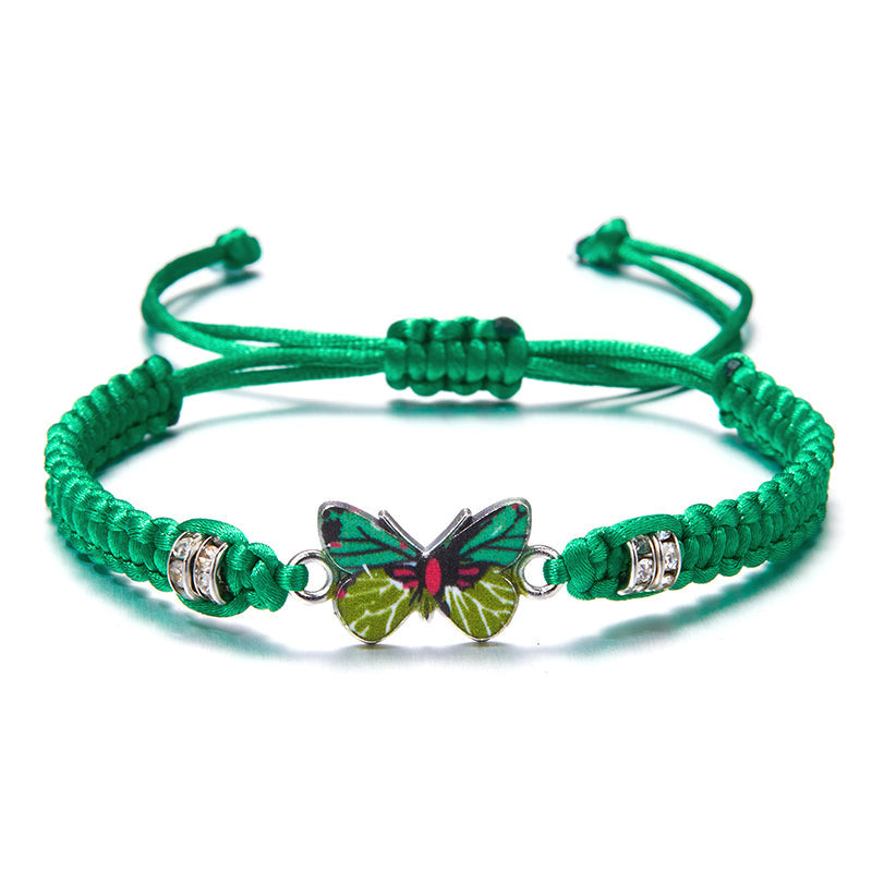 Pulsera de mariposa tejida a mano