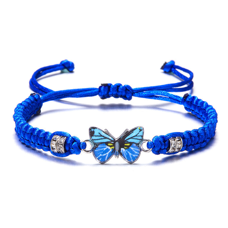 Pulsera de mariposa tejida a mano