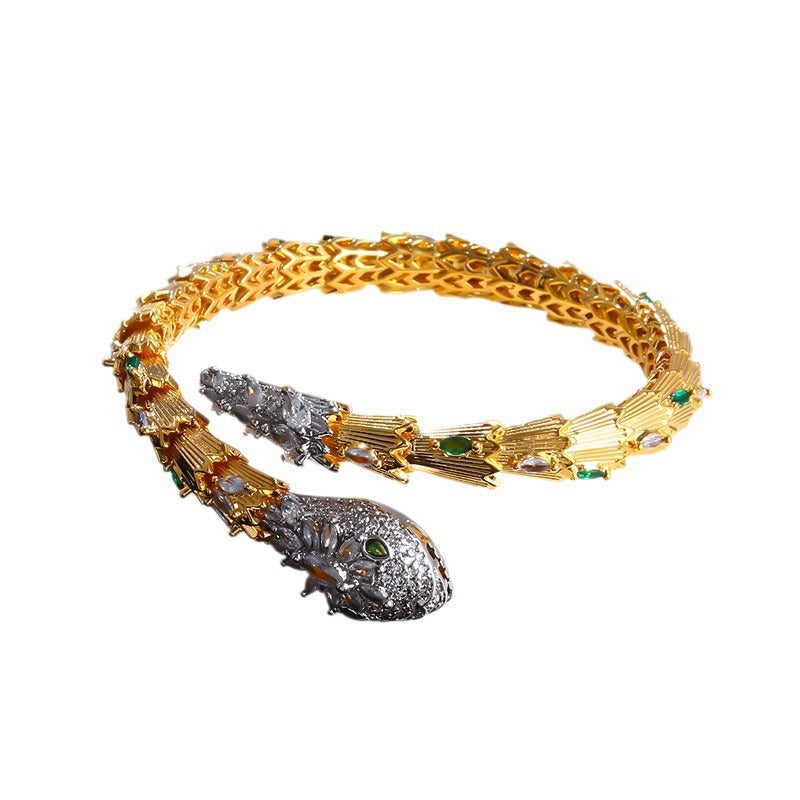 Snap Snake Natural Crystal Bracelet