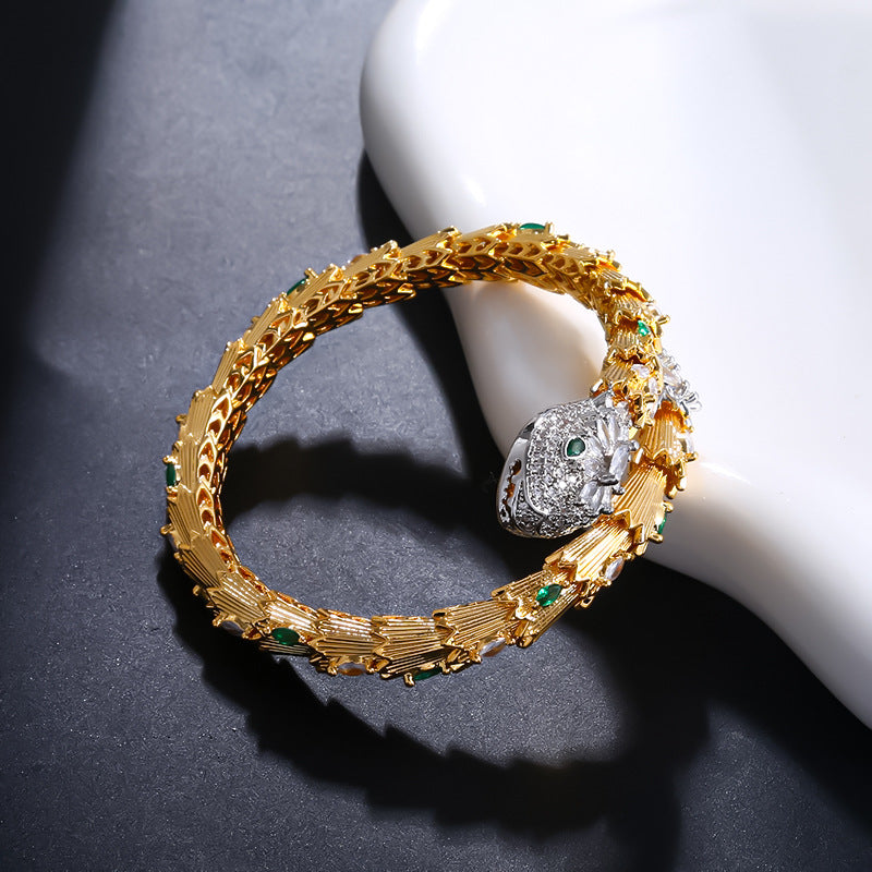 Snap Snake Natural Crystal Bracelet