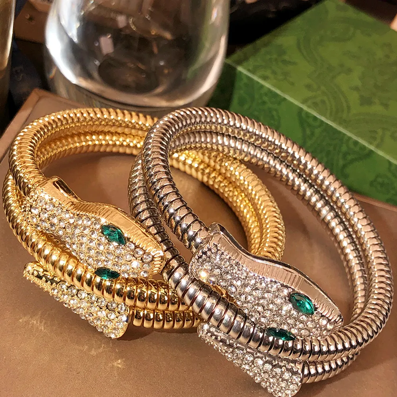 Collar o pulsera de serpiente exagerada