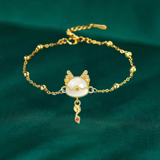 Zodiac Dragon Natural Emerald Jade Stone Earrings Bracelet Necklace