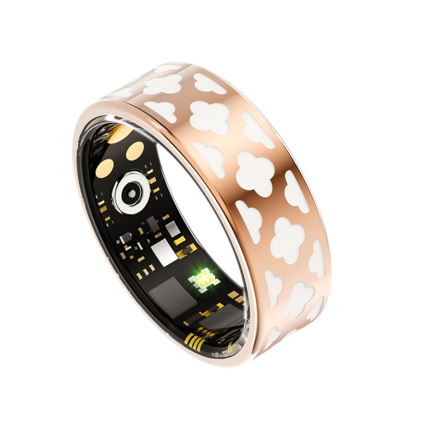 Enchanted Enamel Smart Ring – Titanium, Waterproof, Sleep & Health Tracker