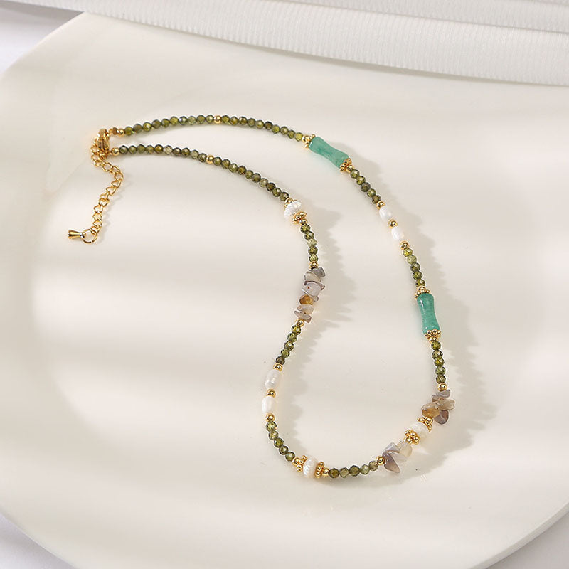 Baroque Pearl Natural Agate Bracelet Necklace