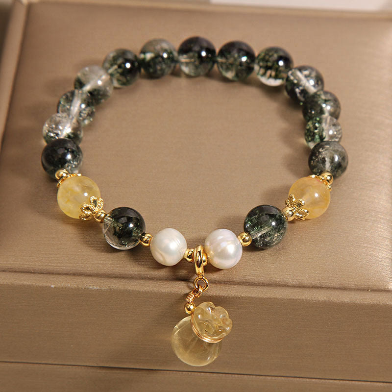 Lucky bag pendant natural crystal bracelet