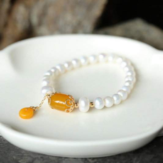 Protect•Pearl Agate Bracelet