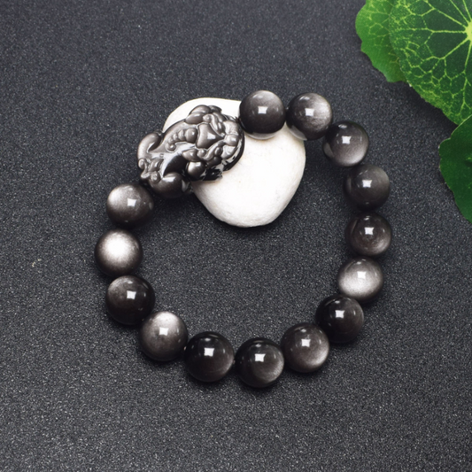 Fortune • Obsidian Bracelet