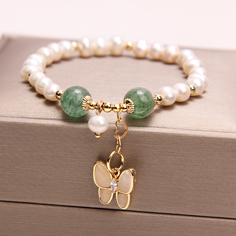 Butterfly • Pearl crystal bracelet