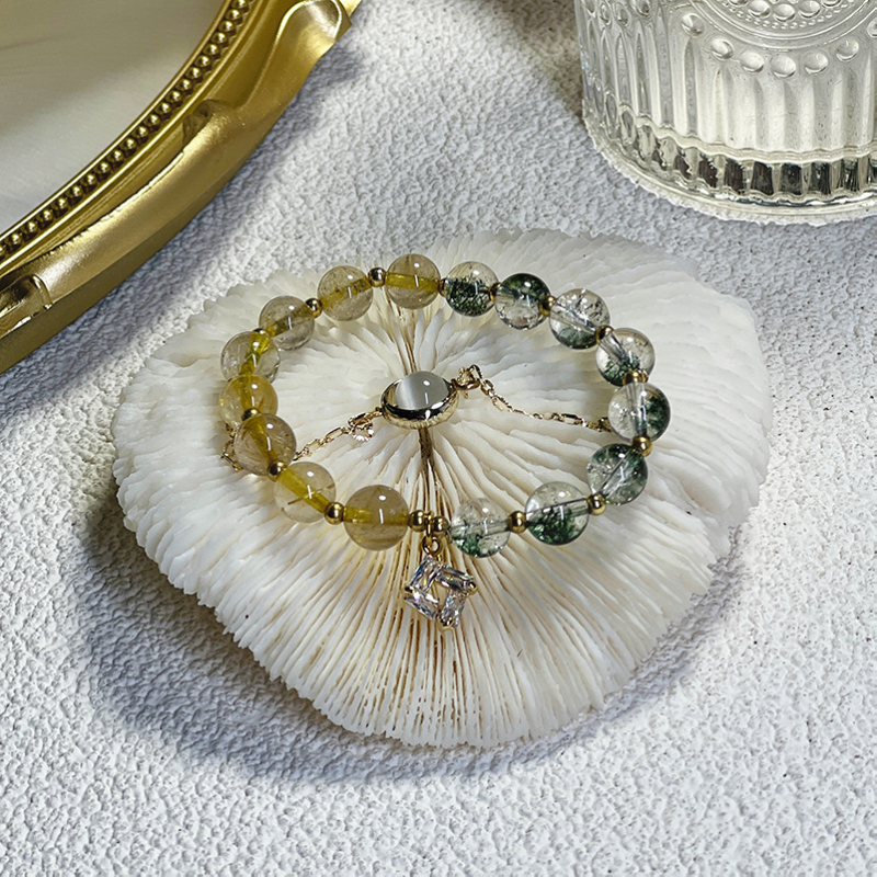 Four Leaf Clover • Aquatic Crystal Bracelet
