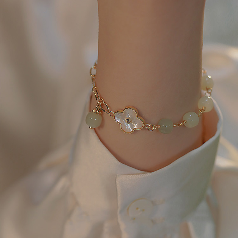 Charm • Good Luck - Emerald Jade stone bracelet