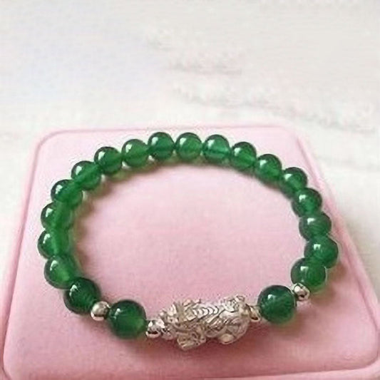 Bespoke: PiYao green crystal bracelet.