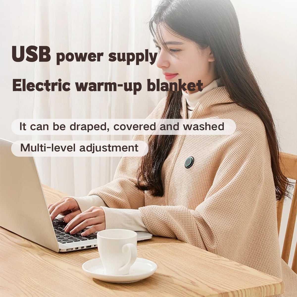 🎅Best Winter Gifts 🔥Favorite Portable Heated Shawl (USB-powered)
