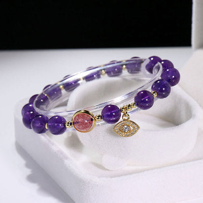 Evil Eye & Amethyst Bracelet