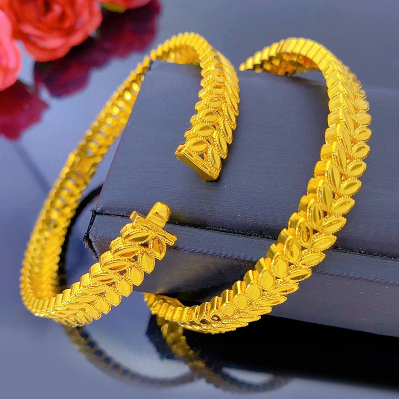 Pulsera o Anillo de Oreja de Trigo Abierta Hueca