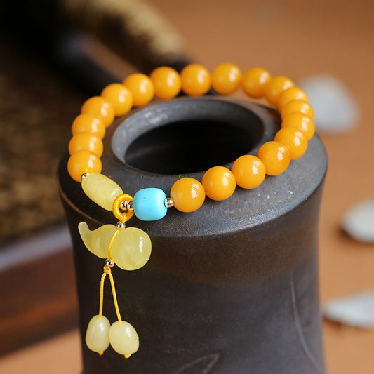 Hanging Gourd Natural Beeswax Bracelet