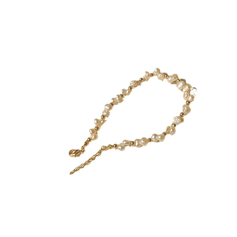 Baroque Braided Natural Freshwater Pearl Bracelet
