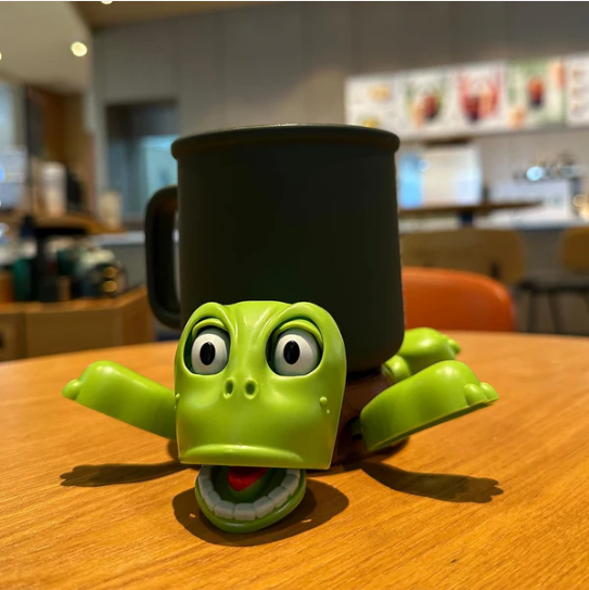 🔥Funny Turtle Coaster & Cup Holder, Moving Limbs, Cute Home Decor Gift