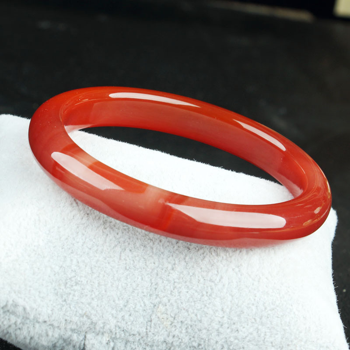 Brazilian Natural Red Agate Bracelet Bangle