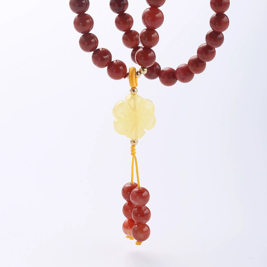 Plum Blossom Natural Red Agate Bracelet