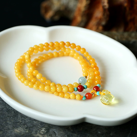 Amber purse natural agate bracelet
