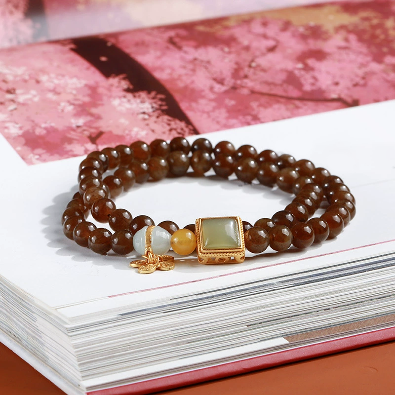 Square Brand Natural Agate Bracelet