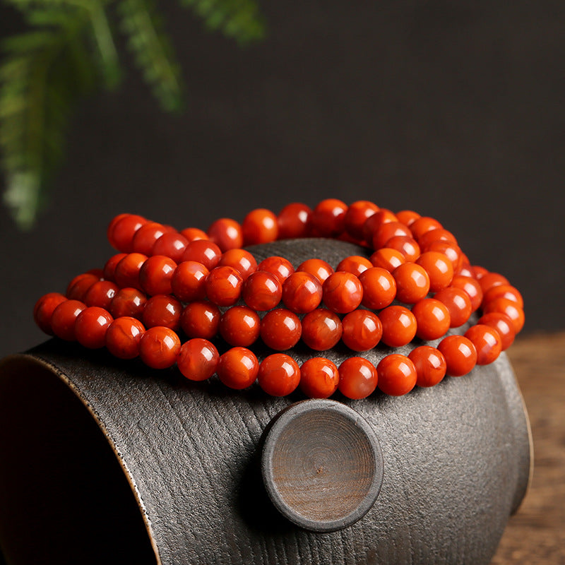 Pulsera de ágata natural de cuatro círculos