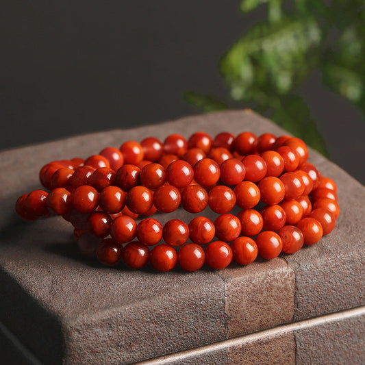 Four-Circle Natural Agate Bracelet