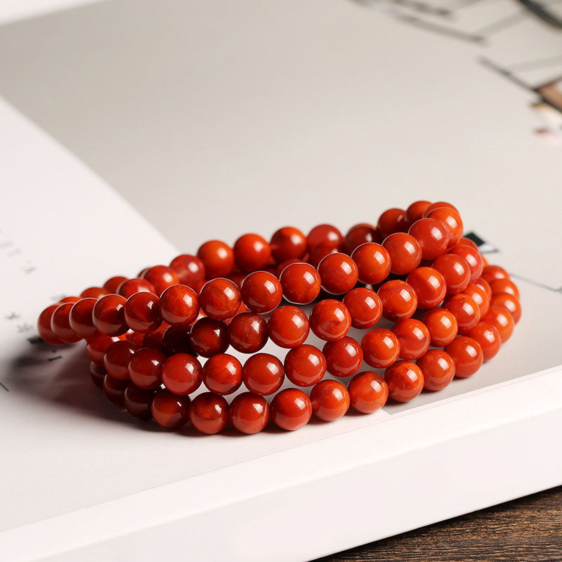 Four-Circle Natural Agate Bracelet