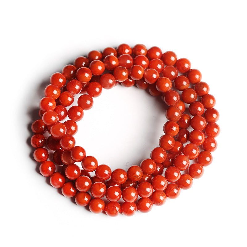 Pulsera de ágata natural de cuatro círculos