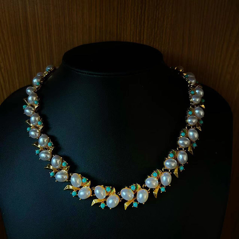 Conjunto de Pendientes, Pulsera y Collar de Perlas Naturales de Agua Dulce de Alta Calidad