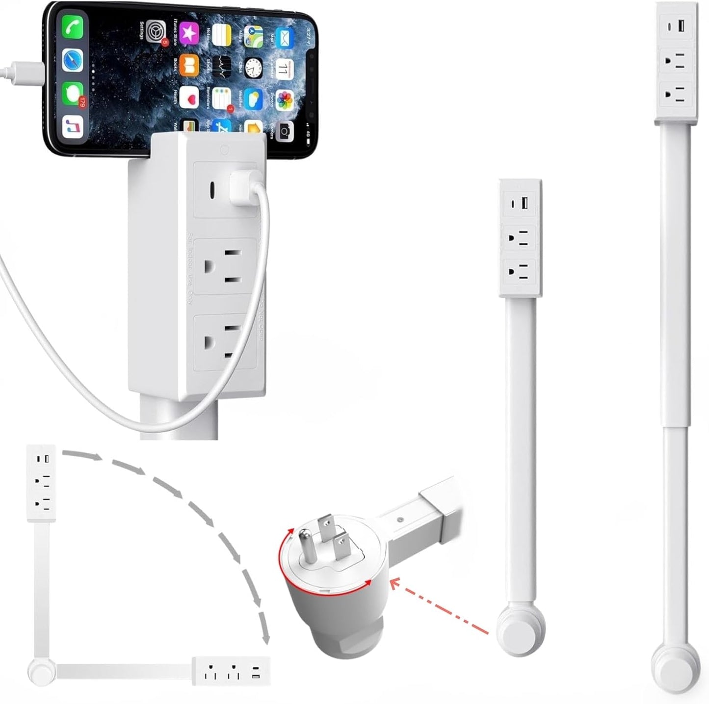 180° Rotatable Extension Outlet