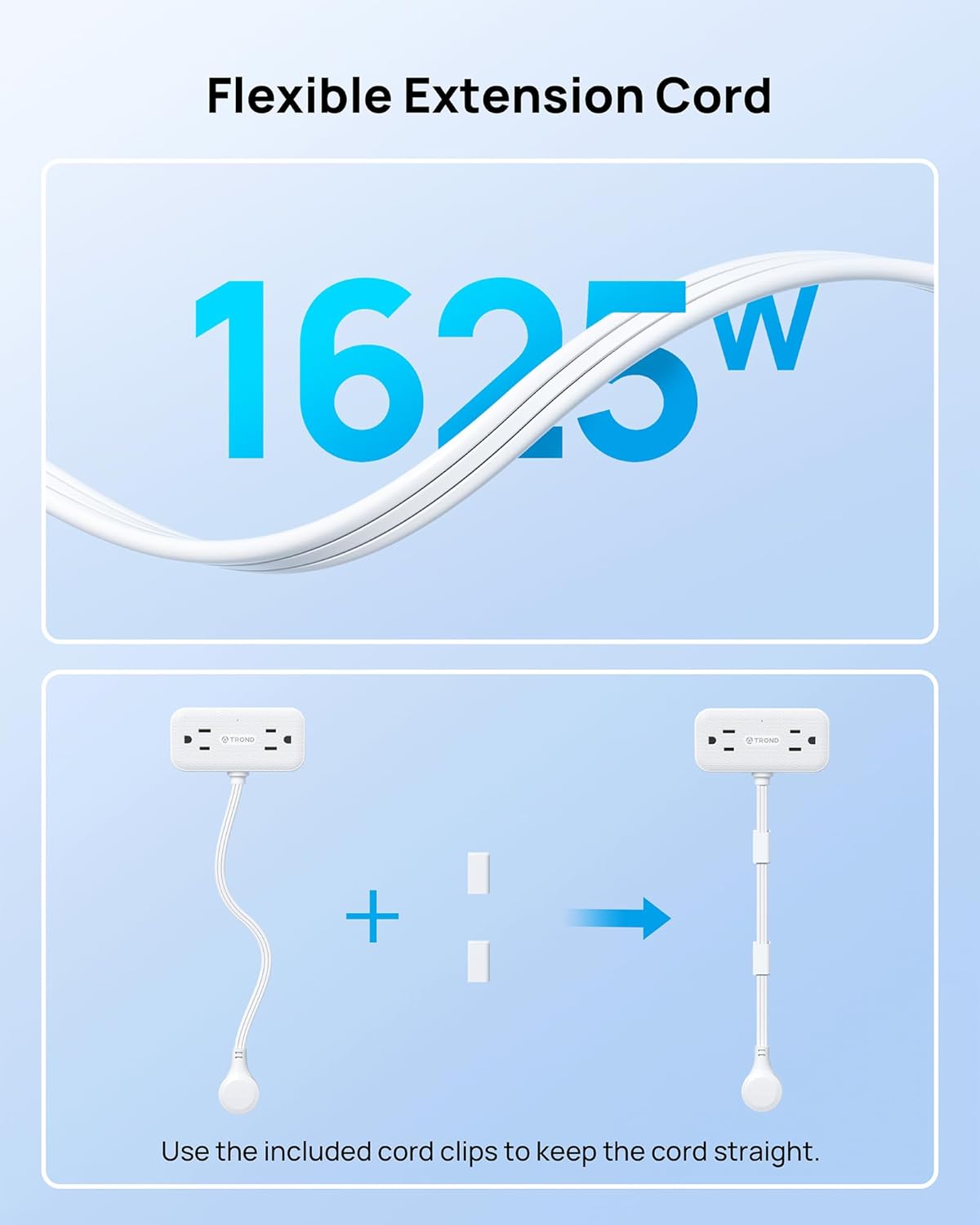 360° Rotating Plug Outlet Extender, 4 Outlets + 4 USB (2 USB-C)