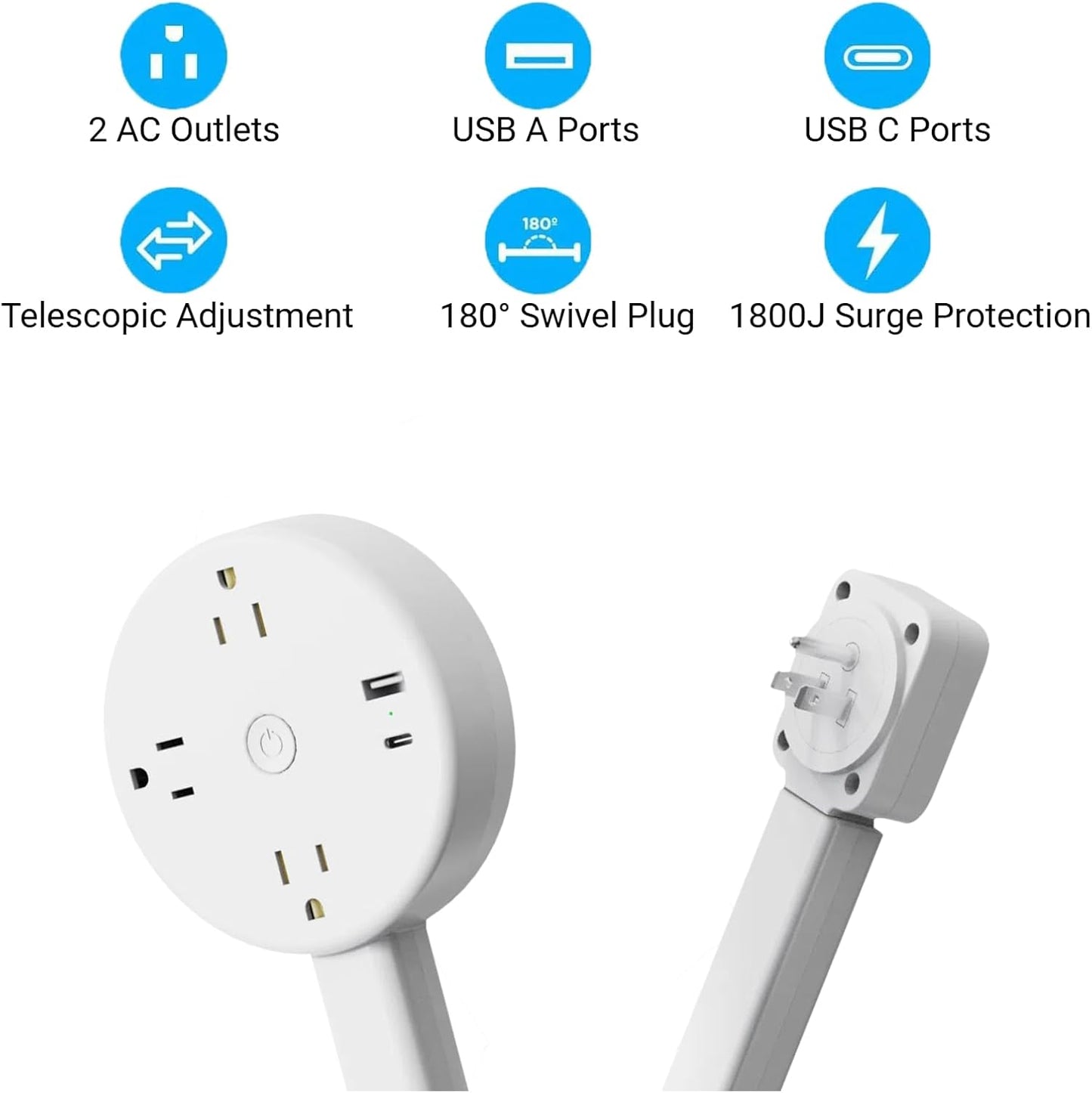 180° Rotatable Extension Outlet