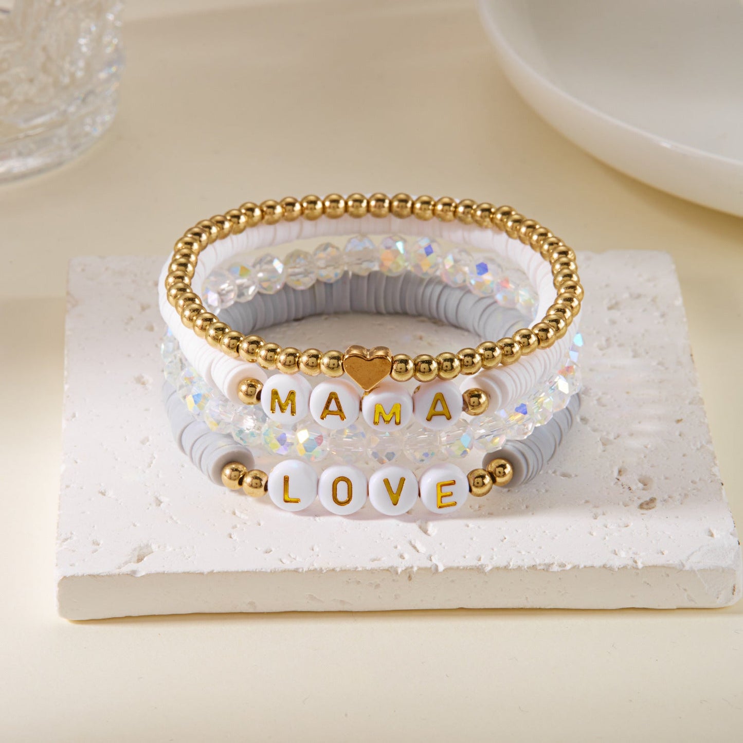 Soft clay bracelet for mother's gift
