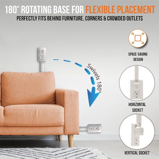 180° Rotatable Extension Outlet
