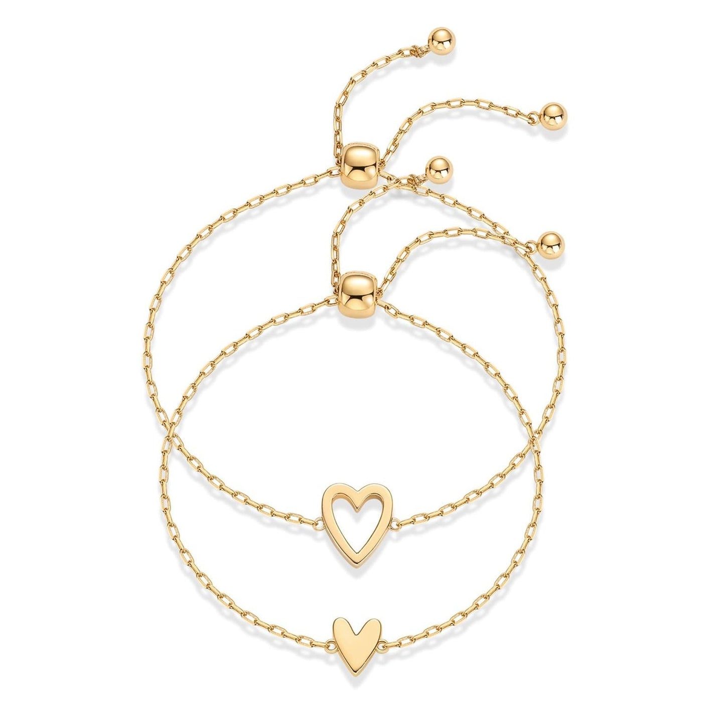 Couple heart bracelet