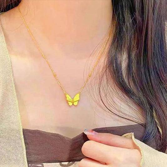 Gold Butterfly Ring Earrings Necklace Bracelet