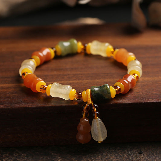Bone Natural Emerald Jade Stone bracelet