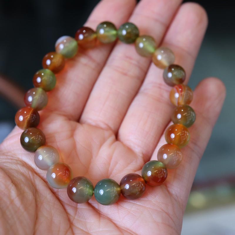 Dream Peacock Natural Agate Bracelet