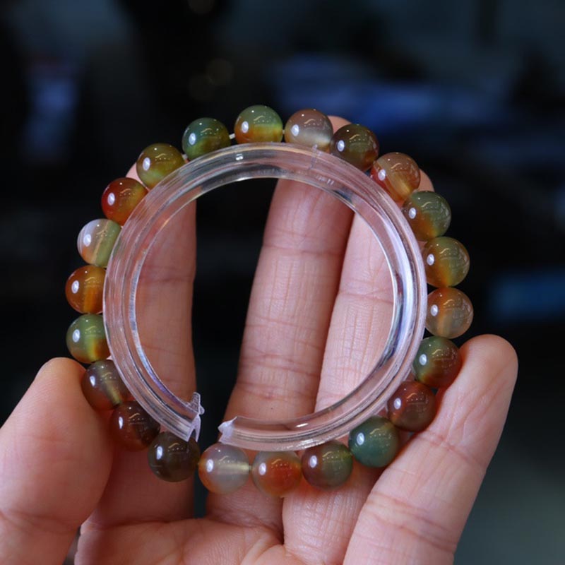 Dream Peacock Natural Agate Bracelet